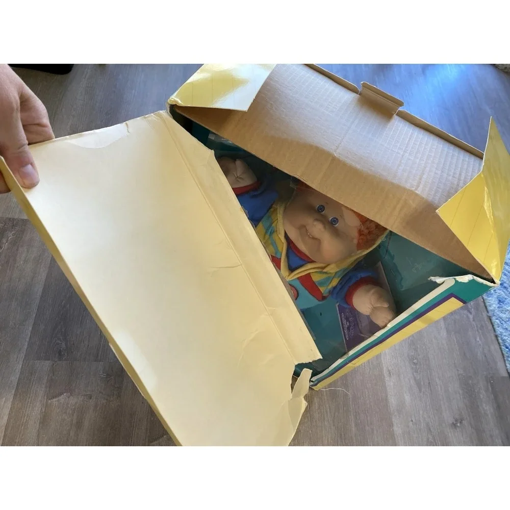 HM 19 Toothy Cabbage Patch Kid Red Hair Boy Designer Line 1989 90s Coleco Box - Picture 9 of 16